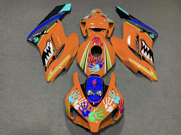 Orange Hai 2004-2005 Honda CBR1000RR Motorrad Verkleidung Orange Hai 2004-2005 Honda CBR1000RR Motorrad Verkleidung