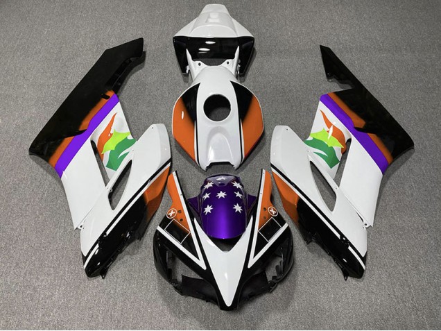Orange & Lila Flagge 2004-2005 Honda CBR1000RR Motorrad Verkleidung