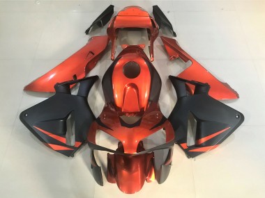 Orange & Matt Schwarz 2003-2004 Honda CBR600RR Motorrad Verkleidung