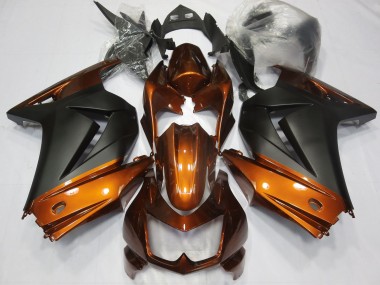 Orange & Matt Schwarz 2008-2012 Kawasaki Ninja 250 Motorrad Verkleidung