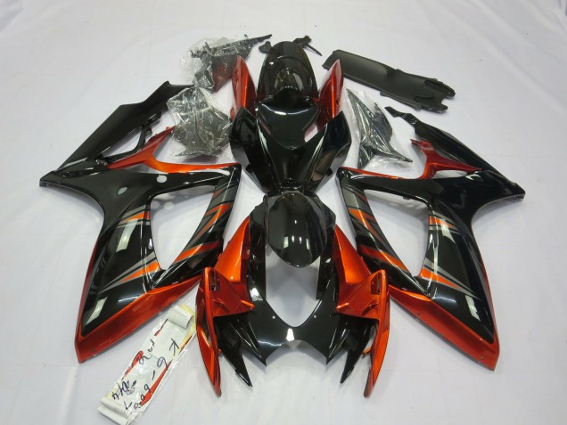 Orange & Schwarz 2006-2007 Suzuki GSXR 600-750 Motorrad Verkleidung Orange & Schwarz 2006-2007 Suzuki GSXR 600-750 Motorrad Verkleidung