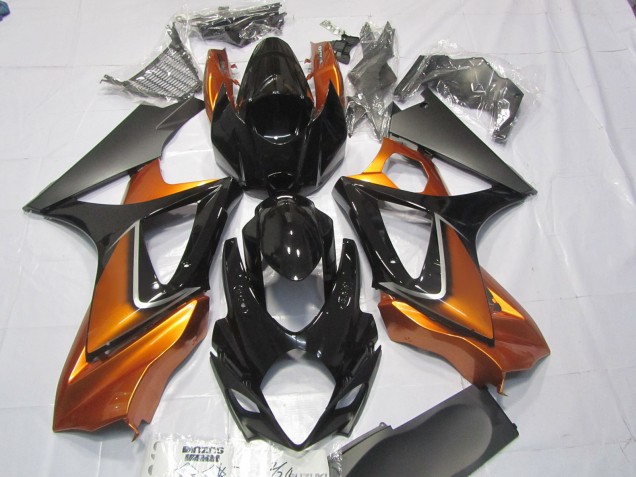 Orange & Schwarz 2007-2008 Suzuki GSXR 1000 Motorrad Verkleidung Orange & Schwarz 2007-2008 Suzuki GSXR 1000 Motorrad Verkleidung