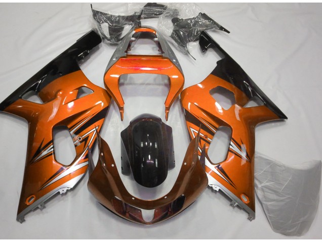 Orange & Silber 2001-2003 Suzuki GSXR 600-750 Motorrad Verkleidung Orange & Silber 2001-2003 Suzuki GSXR 600-750 Motorrad Verkleidung