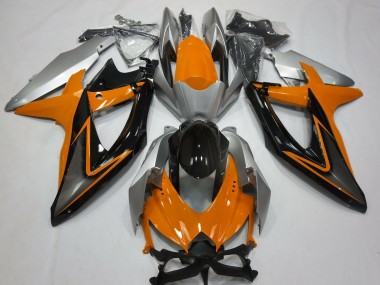 Orange & Silber 2008-2010 Suzuki GSXR 600-750 Motorrad Verkleidung