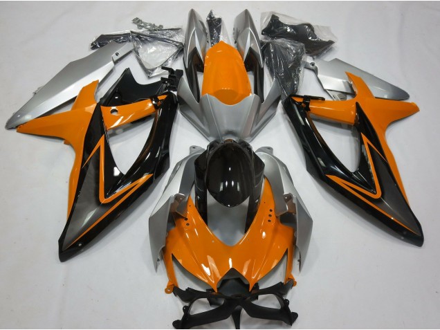 Orange & Silber 2008-2010 Suzuki GSXR 600-750 Motorrad Verkleidung Orange & Silber 2008-2010 Suzuki GSXR 600-750 Motorrad Verkleidung