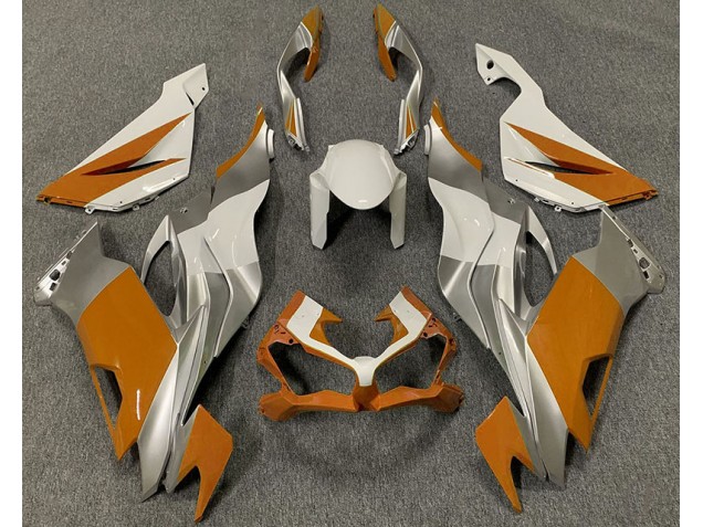 Orangeweiß & Silber 2019-2023 Kawasaki ZX6R Motorrad Verkleidung Orangeweiß & Silber 2019-2023 Kawasaki ZX6R Motorrad Verkleidung