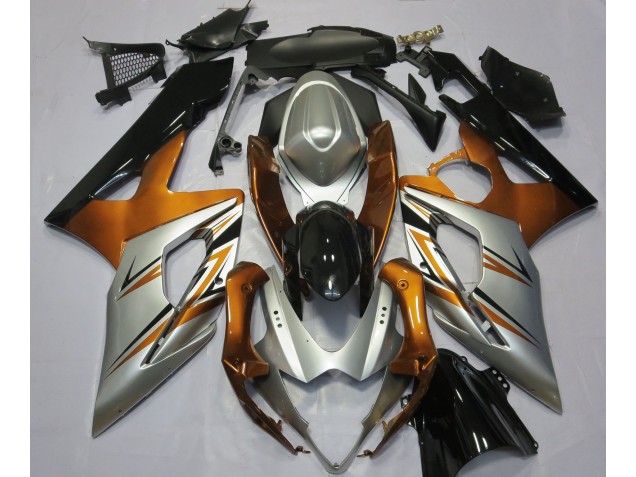 Orange Silber & Schwarz 2005-2006 Suzuki GSXR 1000 Motorrad Verkleidung Orange Silber & Schwarz 2005-2006 Suzuki GSXR 1000 Motorrad Verkleidung