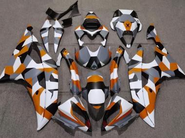 Orange Tarnung Einfarbig 2008-2016 Yamaha R6 Motorrad Verkleidung