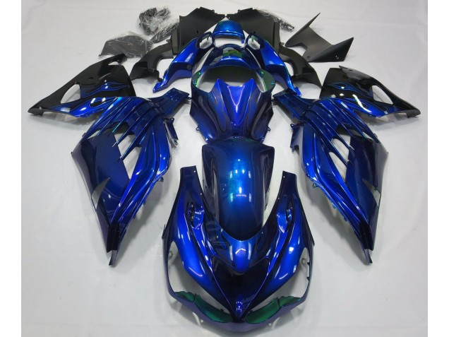 Ozeanblau Glänzend 2012-2021 Kawasaki ZX14R Motorrad Verkleidung Ozeanblau Glänzend 2012-2021 Kawasaki ZX14R Motorrad Verkleidung