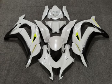 Perlweiß & Gelb 2016-2019 Kawasaki ZX10R Motorrad Verkleidung