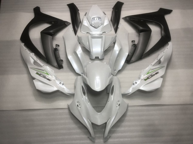 Perlweiß & Grün 2016-2019 Kawasaki ZX10R Motorrad Verkleidung Perlweiß & Grün 2016-2019 Kawasaki ZX10R Motorrad Verkleidung