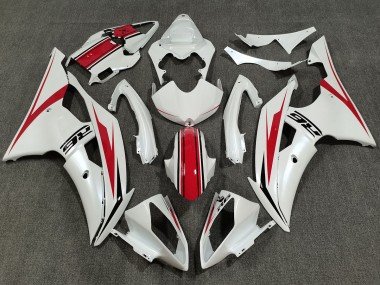 Perlweiß & Rot Glänzend 2008-2016 Yamaha R6 Motorrad Verkleidung