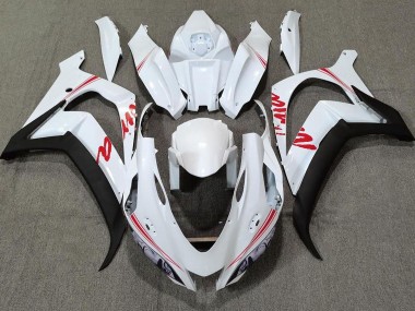 Perlweiß & Rot Logos 2016-2019 Kawasaki ZX10R Motorrad Verkleidung