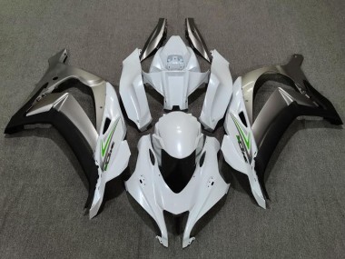 Perlweiß & Silber 2016-2019 Kawasaki ZX10R Motorrad Verkleidung