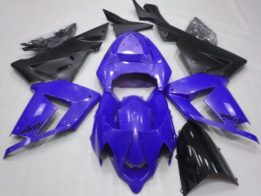 Perlblau & Schwarz 2004-2005 Kawasaki ZX10R Motorrad Verkleidung
