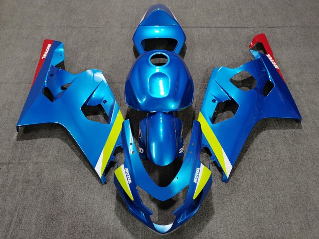 Perlblaugelb 2004-2005 Suzuki GSXR 600-750 Motorrad Verkleidung Perlblaugelb 2004-2005 Suzuki GSXR 600-750 Motorrad Verkleidung