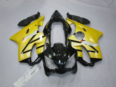 Perlgelb Glänzendes Schwarz 2004-2007 Honda CBR600 F4i Motorrad Verkleidung