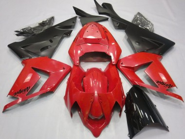 Perlrot & Schwarz 2004-2005 Kawasaki ZX10R Motorrad Verkleidung