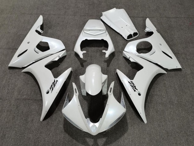 Perlweiss 2005 Yamaha R6 Motorrad Verkleidung Perlweiss 2005 Yamaha R6 Motorrad Verkleidung