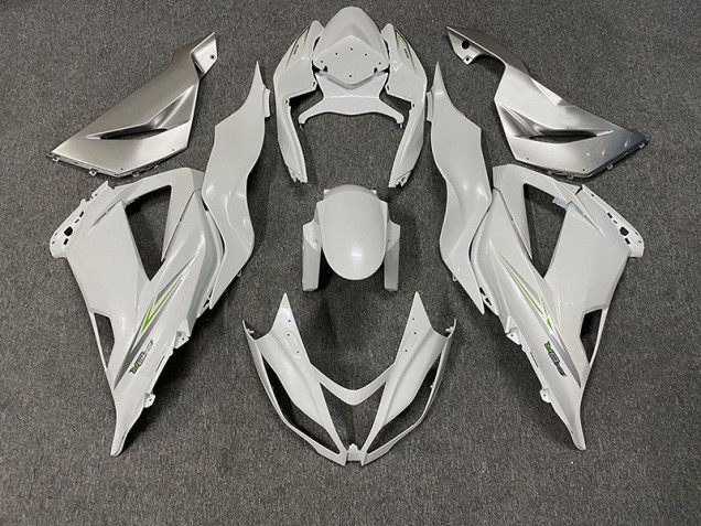 Perlweiss 2013-2018 Kawasaki ZX6R Motorrad Verkleidung Perlweiss 2013-2018 Kawasaki ZX6R Motorrad Verkleidung