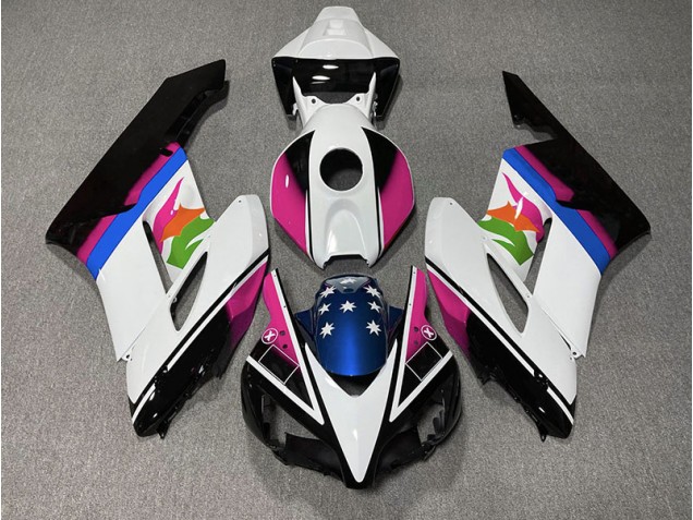 Pink & Blaue Flagge 2004-2005 Honda CBR1000RR Motorrad Verkleidung Pink & Blaue Flagge 2004-2005 Honda CBR1000RR Motorrad Verkleidung
