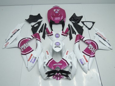 Pink Lucky Strike 2008-2010 Suzuki GSXR 600-750 Motorrad Verkleidung