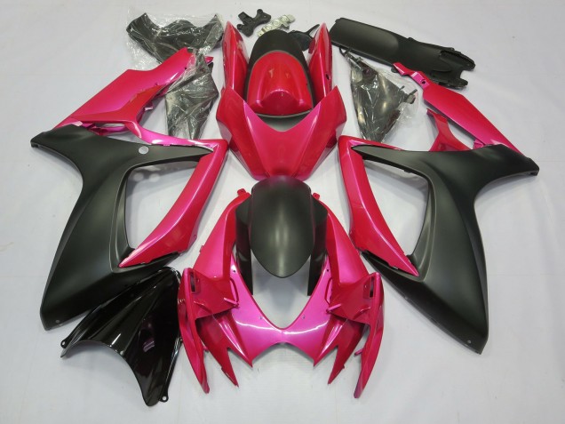 Pink & Matt 2006-2007 Suzuki GSXR 600-750 Motorrad Verkleidung Pink & Matt 2006-2007 Suzuki GSXR 600-750 Motorrad Verkleidung