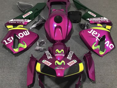 Pink Movistar 2003-2004 Honda CBR600RR Motorrad Verkleidung