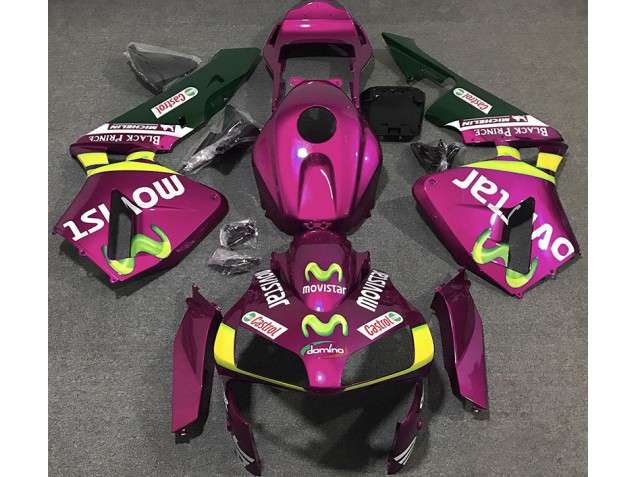 Pink Movistar 2003-2004 Honda CBR600RR Motorrad Verkleidung Pink Movistar 2003-2004 Honda CBR600RR Motorrad Verkleidung