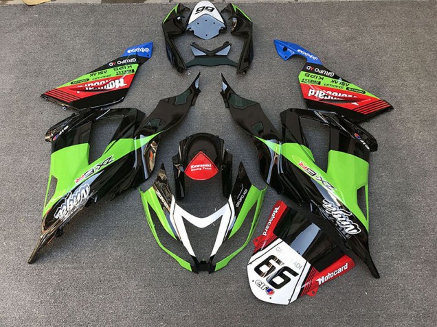 Rennen-Stil Grün 2013-2018 Kawasaki ZX6R Motorrad Verkleidung Rennen-Stil Grün 2013-2018 Kawasaki ZX6R Motorrad Verkleidung