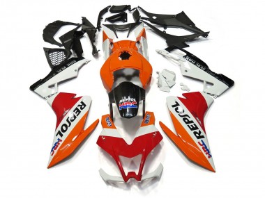 Repsol Weiß & Rot 2012-2015 Aprilia RS4 125 Motorrad Verkleidung