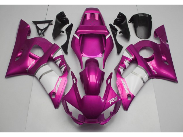 Rosa & Weiß 1998-2002 Yamaha R6 Motorrad Verkleidung Rosa & Weiß 1998-2002 Yamaha R6 Motorrad Verkleidung