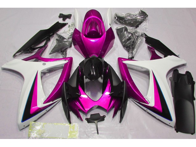 Rosa & Weiß 2006-2007 Suzuki GSXR 600-750 Motorrad Verkleidung Rosa & Weiß 2006-2007 Suzuki GSXR 600-750 Motorrad Verkleidung