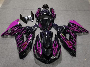 Rosa Flamme 2006-2011 Kawasaki ZX14R Motorrad Verkleidung