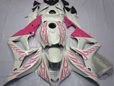Rosa Flamme 2007-2008 Honda CBR600RR Motorrad Verkleidung
