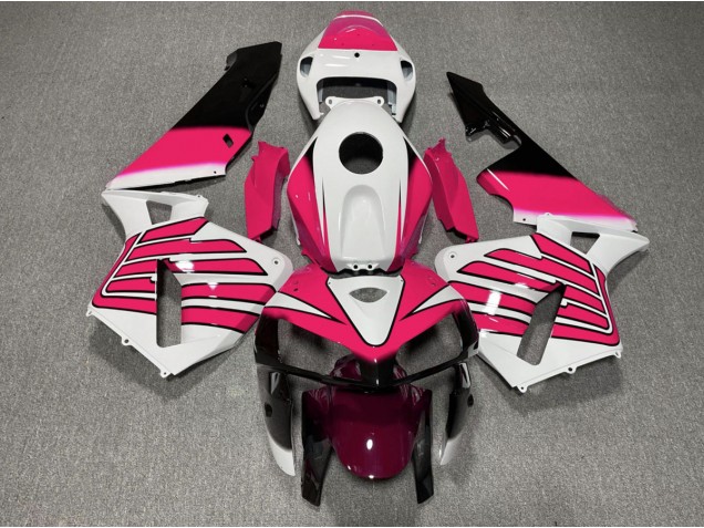 Rosa & Weiße Flügel 2005-2006 Honda CBR600RR Motorrad Verkleidung Rosa & Weiße Flügel 2005-2006 Honda CBR600RR Motorrad Verkleidung