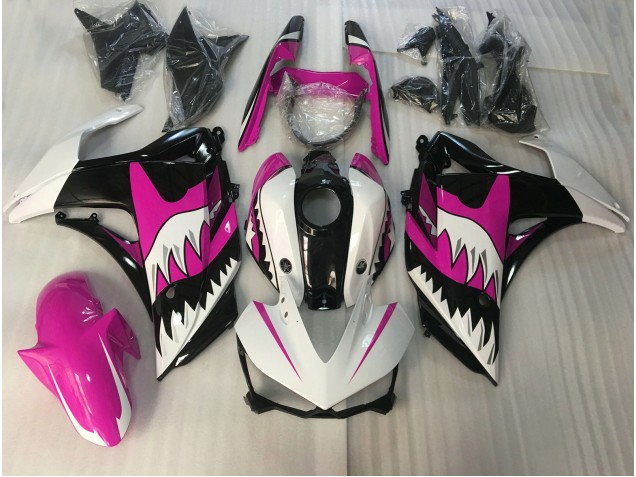 Rosa & Weißer Hai 2015-2018 Yamaha R3 Motorrad Verkleidung Rosa & Weißer Hai 2015-2018 Yamaha R3 Motorrad Verkleidung