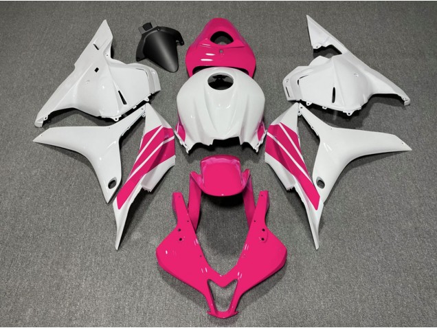 Rosa & Weißer Seitenstreifen 2009-2012 Honda CBR600RR Motorrad Verkleidung Rosa & Weißer Seitenstreifen 2009-2012 Honda CBR600RR Motorrad Verkleidung