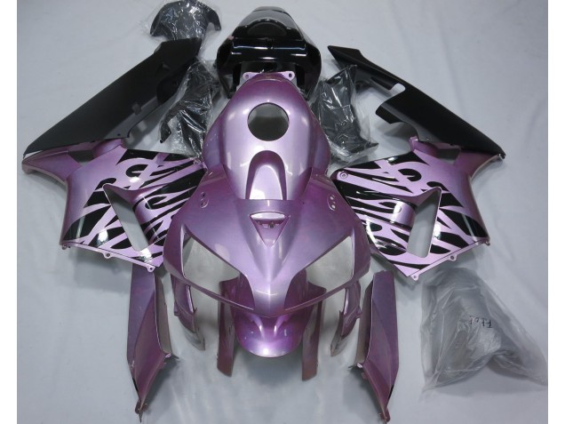 Rosaviolett Flamme 2005-2006 Honda CBR600RR Motorrad Verkleidung Rosaviolett Flamme 2005-2006 Honda CBR600RR Motorrad Verkleidung