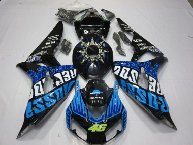 Rossi Blau Glänzend 2006-2007 Honda CBR1000RR Motorrad Verkleidung