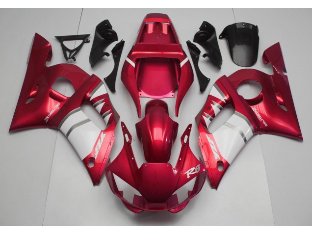 Rot & Weiß 1998-2002 Yamaha R6 Motorrad Verkleidung Rot & Weiß 1998-2002 Yamaha R6 Motorrad Verkleidung