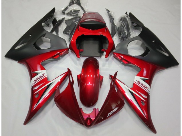 Rot & Weiß 2003-2004 Yamaha R6 Motorrad Verkleidung Rot & Weiß 2003-2004 Yamaha R6 Motorrad Verkleidung
