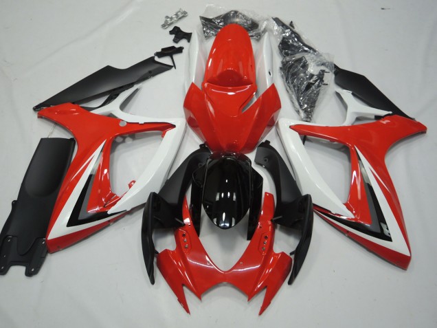 Rot & Weiß 2006-2007 Suzuki GSXR 600-750 Motorrad Verkleidung Rot & Weiß 2006-2007 Suzuki GSXR 600-750 Motorrad Verkleidung