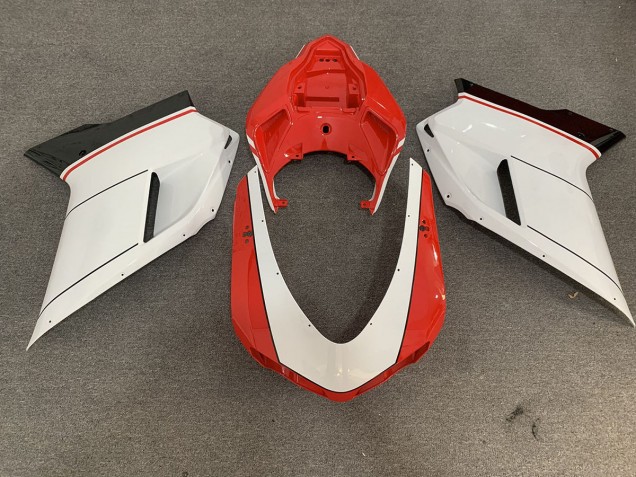 Rot Weiß 2007-2014 Ducati 848 1098 1198 Motorrad Verkleidung Rot Weiß 2007-2014 Ducati 848 1098 1198 Motorrad Verkleidung