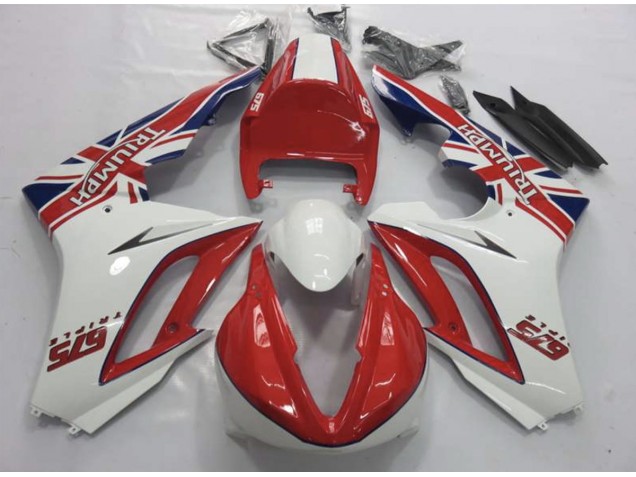 Rot & Weiß 2009-2012 Triumph Daytona 675 Motorrad Verkleidung Rot & Weiß 2009-2012 Triumph Daytona 675 Motorrad Verkleidung