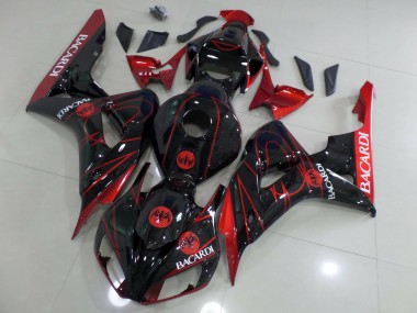 Rot Bacardi 2006-2007 Honda CBR1000RR Motorrad Verkleidung