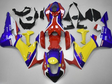 Rot Blau & Gelb HRC 2017-2023 Honda CBR1000RR Motorrad Verkleidung