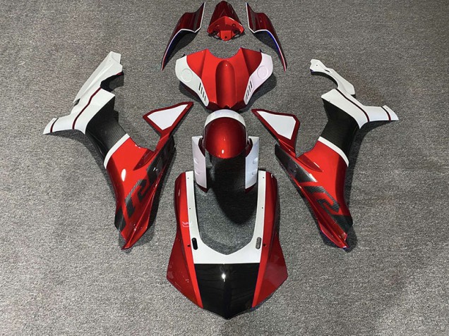 Rot & Carbonfaser-Akzente 2015-2019 Yamaha R1 Motorrad Verkleidung Rot & Carbonfaser-Akzente 2015-2019 Yamaha R1 Motorrad Verkleidung