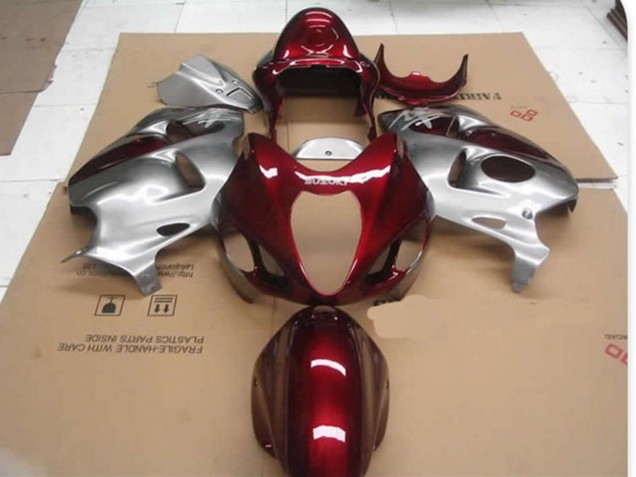 Rot D-Silber 1997-2007 Suzuki GSXR 1300 Motorrad Verkleidung Rot D-Silber 1997-2007 Suzuki GSXR 1300 Motorrad Verkleidung