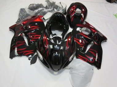 Rot Flamme 1997-2007 Suzuki GSXR 1300 Motorrad Verkleidung